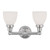 Providence 2 Light Brushed Nickel Incandescent Bath Vanity with Satin Glass