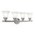 Providence 4 Light Brushed Nickel Incandescent Bath Vanity with White Alabaster Glass