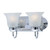 Providence 2 Light Chrome Incandescent Bath Vanity with White Alabaster Glass