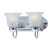 Providence 2 Light Chrome Incandescent Bath Vanity with White Alabaster Glass
