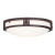 Providence 2 Light Bronze Incandescent Semi Flush Mount with Satin White Glass