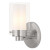 Providence 1 Light Brushed Nickel Incandescent Bath Vanity with Clear Outside and Opal Inside Glass