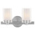 Providence 2 Light Brushed Nickel Incandescent Bath Vanity with Clear Outside and Opal Inside Glass