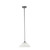 Providence 1 Light Brushed Nickel Incandescent Pendant with White Alabaster Glass