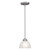 Providence 1 Light Brushed Nickel Incandescent Mini Pendant with Satin Glass