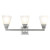 Providence 3 Light Brushed Nickel Incandescent Bath Vanity with Frosted Glass