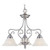 Providence 3 Light Brushed Nickel Incandescent Chandelier with White Alabaster Glass