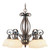 Providence 5 Light Imperial Bronze Incandescent Chandelier with Vintage Scavo Glass