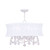 Providence 6 Light White Incandescent Chandelier with an Off White Silk Shimmer Shade