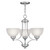 Providence 3 Light Brushed Nickel Incandescent Chandelier with Satin Glass