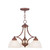 Providence 3 Light Bronze Incandescent Chandelier with Satin Glass