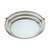 Contemporary Beauty 1 Light Flush Mount with Acid Frost Glass and Satin Nickel Finish