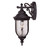 Satin 1 Light Black Incandescent Outdoor Wall Mount With Clear Glass