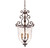 Satin 3 Light Bronze Incandescent Pendant With Clear Glass