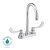 Monterrey 4 Inch 2-Handle High-Arc Bathroom Faucet in Chrome with Pop-Up Drain Rod