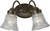 Fluted Glass Collection Antique Bronze 2-light Wall Bracket