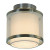 Trend Lighting 1 Light Ceiling Brushed Nickel Incandescent Flush Mount