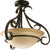 Torino Collection Forged Bronze 3-light Semi-flushmount