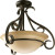 Torino Collection Forged Bronze 3-light Semi-flushmount