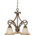 Le Jardin Collection Biscay Crackle 3-light Chandelier