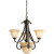 Torino Collection Forged Bronze 3-light Chandelier