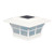 5X5 White Pvc Prestige Solar Post Cap