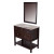 Ashland 36 Inches Vanity in Chocolate with Vanity Top in Travertine and Mirror - AL36P3C-CH