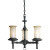 Santiago Collection Forged Black 3-light Chandelier