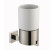 Aura Bathroom Accessories - Wall-Mounted Ceramic Tumbler Holder Brushed Nickel