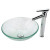 Mosaic Glass Vessel Sink and Decus Faucet Chrome