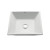 White Square Ceramic Sink with Pop Up Drain Oil Rubbed Bronze
