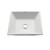 White Square Ceramic Sink with Pop Up Drain Chrome