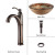 Ares Glass Vessel Sink and Riviera Faucet Oil Rubbed Bronze