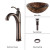 Luna Glass Vessel Sink and Riviera Faucet Oil Rubbed Bronze