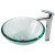 Clear 19mm thick Glass Vessel Sink and Visio Faucet Chrome