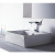 White Square Ceramic Sink and Sonus Basin Faucet Chrome