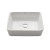 White Rectangular Ceramic Sink with Pop Up Drain Oil Rubbed Bronze