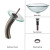 Clear 19mm thick Glass Vessel Sink and Waterfall Faucet Oil Rubbed Bronze