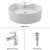 White Round Ceramic Sink and Virtus Basin Faucet Chrome