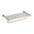 Imperium Bathroom Accessories - Bath Towel Rack with Towel Bar Brushed Nickel