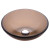 Clear Brown 14 Inch Glass Vessel Sink with PU-MR Gold