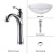 Crystal Clear Glass Vessel Sink and Riviera Faucet Chrome