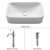 White Rectangular Ceramic Sink and Ventus Faucet Brushed Nickel