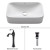 White Rectangular Ceramic Sink and Ventus Faucet Oil Rubbed Bronze