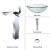 Clear 19mm Thick Glass Vessel Sink and Sonus Faucet Chrome