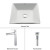 White Square Ceramic Sink and Virtus Faucet Chrome