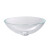 Crystal Clear Glass Vessel Sink with PU-MR Satin Nickel