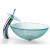Mosaic Glass Vessel Sink and Waterfall Faucet Chrome