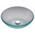 Frosted 14 Inch Glass Vessel Sink with PU-MR Gold