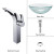 Mosaic Glass Vessel Sink and Illusio Faucet Chrome